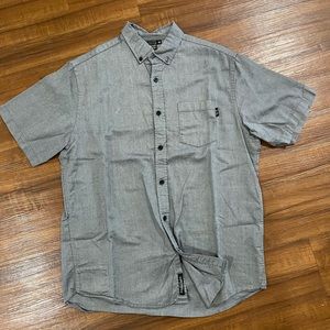 Grassroots short sleeve button down shirt (blue grey)